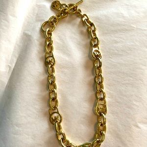 Chunky gold Michael Kors chain necklace